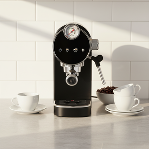 Machine à <span class=keywords><strong>café</strong></span> expresso semi-automatique électrique 20 bars avec écran tactile couleur, manomètre, tout-en-un, <span class=keywords><strong>pour</strong></span> usage domestique et hôtelier, vapeur - Product Image 2