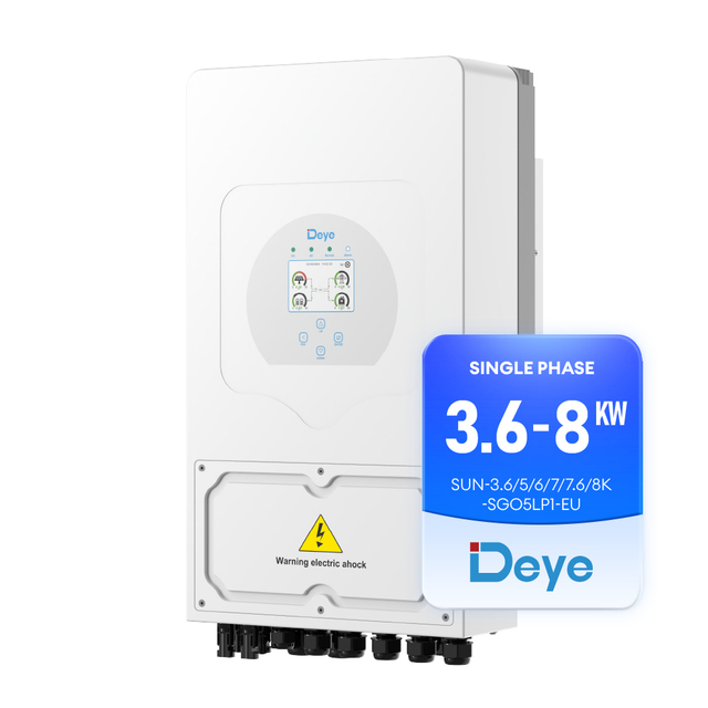 Deye India Single Phase Hybrid Inverters 4Kw 6Kw 8Kw Hybrid Power Inverter With Warranty