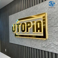 Letrero Comercial para Exteriores o Interiores, Letrero de Metal Personalizado en 3D, Letras de Canal Digitales de Acero Inoxidable, Letrero con Logotipo Retroiluminado LED