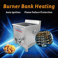 Friteuse à gaz commerciale extérieure Hansu 25L à double température avec affichage numérique et contrôle de la température pour hôtels et machines à snacks