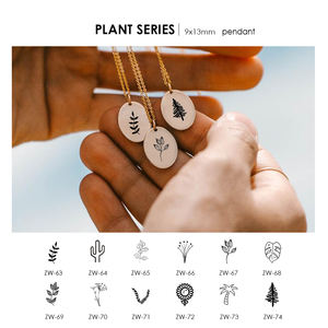 <span class=keywords><strong>Collier</strong></span> à pendentif ovale <span class=keywords><strong>en</strong></span> acier inoxydable, bijoux à 12 fleurs, <span class=keywords><strong>collier</strong></span> de fleur d'anniversaire gravé personnalisé - Product Image 2
