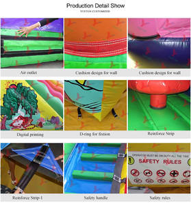 Casa de Brinco Inflable con Temática <span class=keywords><strong>Tropical</strong></span> - Parque Infantil de PVC Resistente con Tobogán y Decoración de Flamencos - Product Image 4