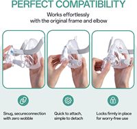 Coussinets de remplacement AirFit F20 pour masque, taille moyenne, lot de 2, compatibles avec le cadre F20 original, étanchéité fiable, ajustement parfait, masque facial complet, durée de 3 mois
