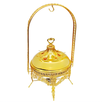 Plat à chafing de luxe en acier inoxydable 201, ensemble de buffet de 8 litres, alimenté au combustible, doré, pour restaurant, banquet, mariage, fête, hôtel, salle à manger
