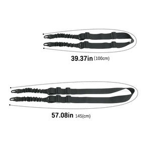 전술 2 포인트 탄성 번지 건 슬링 사냥 및 범위 훈련을위한 금속 버클 후크가있는 건 숄더 스트랩 빠른 조정 - Product Image 2