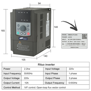Moteur de broche refroidi par eau Hong Yang GDZ-80-24R/2.2F BT30/BT40 avec kit de pompe à roulement pour machine de fraisage et gravure 2.2KW 0-24000 tr/min - Product Image 5