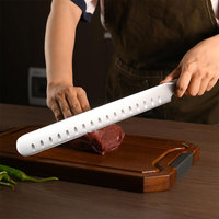 TOALLWIN Lang Lemmet Snijmes 3Cr13 RVS Keukenmes 12-Inch Ham Snijmes met ABS Gesmeed Handvat