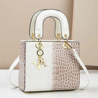 Sac fourre-tout structuré de luxe grande capacité, motif lézard, inspiré de la princesse Diana, avec doublure en PU, pour soirées