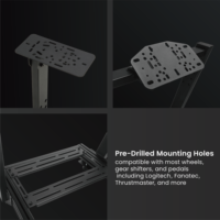 LRS16-BS04 Soporte Ajustable de Aluminio para Simulador de Carreras, Estructura de Simulación para PC F1 G29, Configuración para Juegos de Carreras