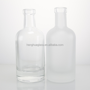 100ml 200ml 375ml 500ml 750ml 1L phong cách Bắc Âu mờ rõ ràng Chai Thủy Tinh Thủy Tinh Gin Vodka Whisky Tequila chai rượu vang với nút chai - Product Image 5