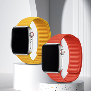 Correa de cuero CAOWTAN para IWatch Series Ultra 2 para 40mm 41mm 45mm 49mm correa de reloj para <span class=keywords><strong>Apple</strong></span> <span class=keywords><strong>Watch</strong></span> Bands nuevo enlace de bucle magnético - Product Image 4
