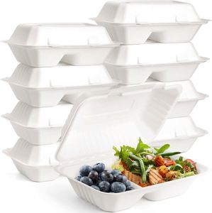 Contenedor de Alimentos Desechable Biodegradable y Compostable de Bagazo de Caña de Azúcar para Chicle y Sushi, Lonchera para Llevar - Product Image 1