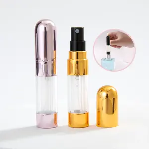 MUB Bulk new look 5ml mini bullet travel size atomizer bottom refillable aluminum perfume spray bottle