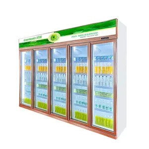 Refroidisseur de boissons fraîches à affichage vertical de couleur personnalisée réfrigérateur pour magasin de commodité