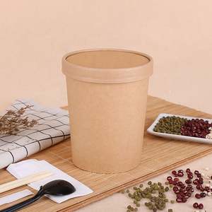 Prix d'usine 32oz papier kraft soupes collations seau en papier à emporter bol en papier alimentaire jetable personnalisé - Product Image 3