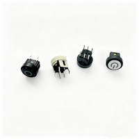Interrupteur tactile LED rouge 12V rond avec cadre, 6*6*8.3mm DIP pour PCB