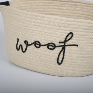 <span class=keywords><strong>Cesto</strong></span> portaoggetti in corda di cotone intrecciata con manico, per cuscini, piumoni, giocattoli per bambini e pannolini - Product Image 5