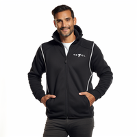 Veste en molleton micropolaire de haute qualité pour hommes, veste d'hiver lourde à fermeture éclair personnalisée