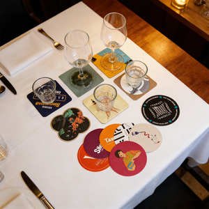 Custom Logo Round Square 3.5inch Absorbent Paper Coaster Thick Restaurrant Bar Beer Paper Mat Disposable Coaster Paper for Drink