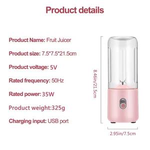 Accesorios de Cocina al por Mayor, Mini Licuadora USB de 6 Cuchillas, Vaso Mezclador, Herramientas para Frutas, Licuadora Portátil - Product Image 5