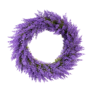 Hh-60 personnalisé multicolore suspendu en plastique vert cyprès feuille <span class=keywords><strong>guirlande</strong></span> artificielle couronne ronde pour la décoration de jardin extérieur - Product Image 2