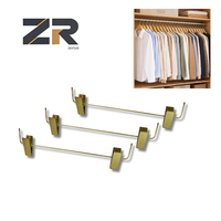 ZERUN – Présentoir multifonctionnel moderne en fonte à double niveau pour manteaux et sous-vêtements, avec pinces brillantes pour magasins de vêtements