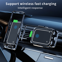 Supporto per auto F18 caricabatterie Wireless ricarica rapida navigazione rilevamento intelligente universale 360 gradi stabile Anti Shake