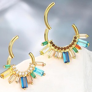 Anelli per Setto Nasale in Cristallo 16G, Gioielli per Setto Nasale in <span class=keywords><strong>Acciaio</strong></span> <span class=keywords><strong>Chirurgico</strong></span>, <span class=keywords><strong>Orecchini</strong></span> <span class=keywords><strong>Helix</strong></span> Daith per Donne, Gioielli per Piercing Daith - Product Image 3