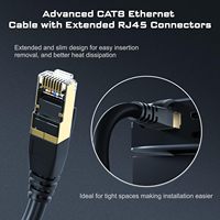 Câble Ethernet Cat 8, haute vitesse 2000Mhz robuste avec connecteur RJ45 plaqué or, cordon F/FTP pour routeur, modem, PC, jeux