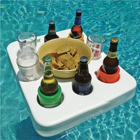 Support de boisson en mousse NBR personnalisé enduit de vinyle, plateau flottant pour sports aquatiques et piscine, offre spéciale