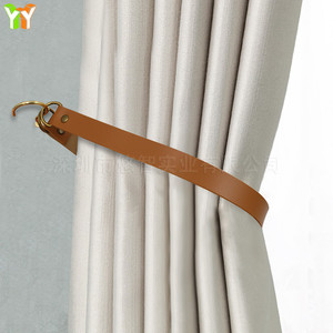 Leather <b>curtain</b> tiebacks, home decor items, <b>curtain</b> ropes <b>with</b> sheep <b>hooks</b>, detachable hotel <b>curtain</b> tiebacks. - Product Image 2