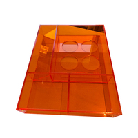 Plateau de réception pratique en acrylique avec épaisseur personnalisable et service de découpe pour la gestion des cartes-clés, des stylos et des fournitures de hall d'accueil