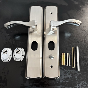 มือจับประตูกันขโมยสแตนเลส แผงสีบรอนซ์แดง สแตนเลสสีธรรมชาติ แพลเลเดียมแฮนด์ ซีคันด์ มัลติฟังก์ชั่น - Product Image 3