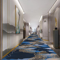 Tapis de hall d'hôtel de luxe de grande taille avec logo personnalisé Tapis mural en polyester fait à la machine pour la maison Salon Chambre à coucher Hall