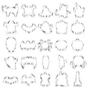 Moule à gâteaux en acier inoxydable citrouille fantôme chauve-souris chat design emporte-pièces pour la décoration de fête alimentaire d'Halloween - Product Image 1