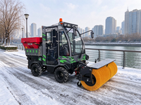Souffleuse à neige professionnelle YUGONG à double moteur, trois-en-un, pour routes municipales, avec lame rotative, balayeuse, 1106 kg