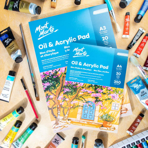 Tappetino in olio e acrilico Mont Marte 350gsm <span class=keywords><strong>A3</strong></span> 20 <span class=keywords><strong>fogli</strong></span> pittura blocco di carta <span class=keywords><strong>da</strong></span> <span class=keywords><strong>disegno</strong></span> - Product Image 3