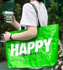 Sacs d'épicerie et de courses pliables de grande capacité, imperméables, en PP, avec poignées - Product Image 4