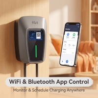 Chargeur mural pour véhicules électriques 7 kW, 11 kW, 22 kW avec application WiFi, 5 certifications, IP65, ABS V0, pour la maison et le commerce
