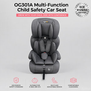 Asiento de Auto para Niños Ogolee con Certificación ECE R129/03 I-Size <span class=keywords><strong>Grupo</strong></span> 123, 76-150cm, Asiento Elevador Desmontable con Capacidad de Carga de 36kg, HDPE - Product Image 3