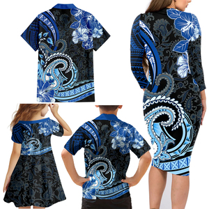 MOQ bajo Cómodo Elegante Patrón polinesio Familia Vestidos a juego Vestido ajustado sexy Traje de festival de manga larga - Product Image 2