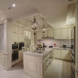 Ensemble complet de meubles de cuisine de style européen moderne, série blanche, sur mesure, armoires de cuisine en bois massif avec tous les accessoires - Product Image 3