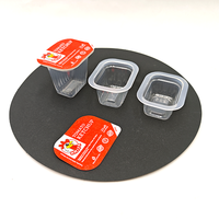 25ml Tomate BBQ Ail Chocolat Épicé En Plastique Rectangle Sauce Tasse Conteneur Avec Film D'étanchéité