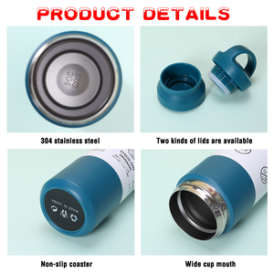 Bouteille d'eau isotherme en acier inoxydable avec logo personnalisé, 350 ml/500 ml, double paroi, avec poignée et couvercle anti-fuite - Product Image 4