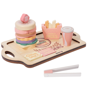 Nouvel ensemble créatif de jouets de <span class=keywords><strong>simulation</strong></span> de hamburger et frites, plateau de jeu éducatif pour enfants, jouet de <span class=keywords><strong>cuisine</strong></span> de <span class=keywords><strong>simulation</strong></span> - Product Image 1
