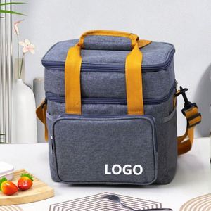 Reusable Box <b>Lunch</b> Office Hiking Leakproof Cooler Tote <b>Bag</b> <b>With</b> Adjustable Shoulder <b>Strap</b> for Adult Gift - Product Image 3