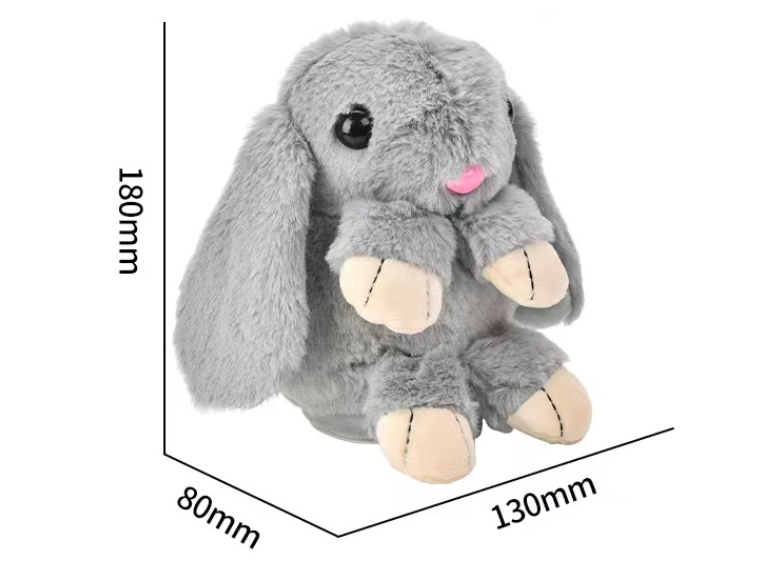 Lapin heureux électrique (gris)