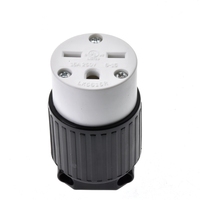Prise AC mâle à 3 broches USA, prise AC réutilisable à lames droites Nema 6-15R à 3 pôles, connecteur AC 15A 250V USA à 3 broches