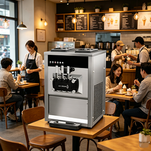 Machine à glaces intelligente commerciale, refroidissement intelligent, climat <span class=keywords><strong>tropical</strong></span>, haute efficacité, équipement de dessert - Product Image 4