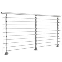 Système de balustrade en acier inoxydable pour escaliers, balcons, villas et jardins - Installation facile, résistant à la rouille